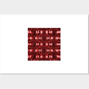 Automatta 3D Red pattern design Posters and Art